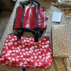California Innovations:  Insulated Market Satchel & Super Shopper Bag (2 Piece Gift Set With Gift Box)