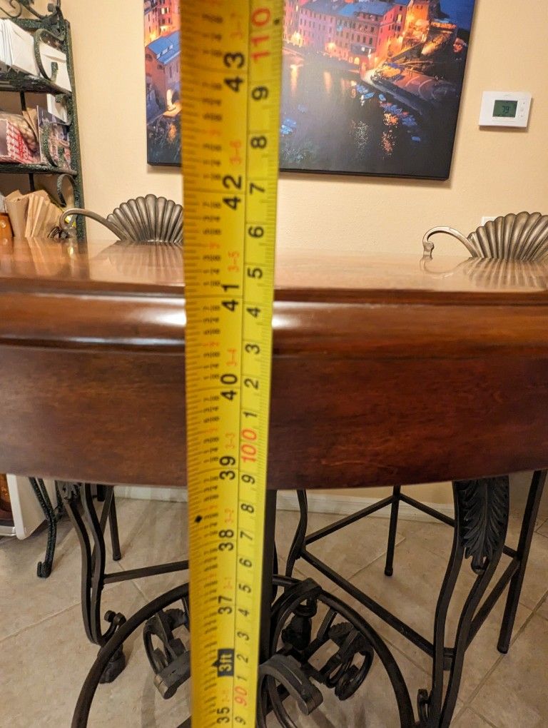 Cherry Wood Pub Table & 2 Matching Stools for Sale in Ellenton, FL