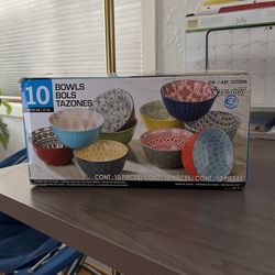 Signature Housewares 10 Piece Set Multicolor Microwave Safe 