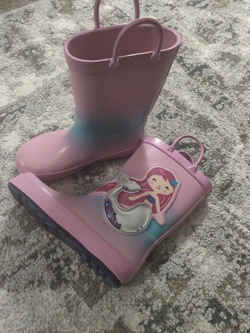 Kids Mermaid Rain Boots