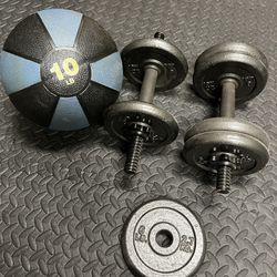 Exercise Ball With Weights 6lb Plates