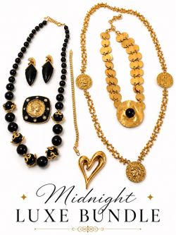 Vintage Jewelry Lot | Monet Earrings • Craft (designer) Brooch • Italian Coin Necklace