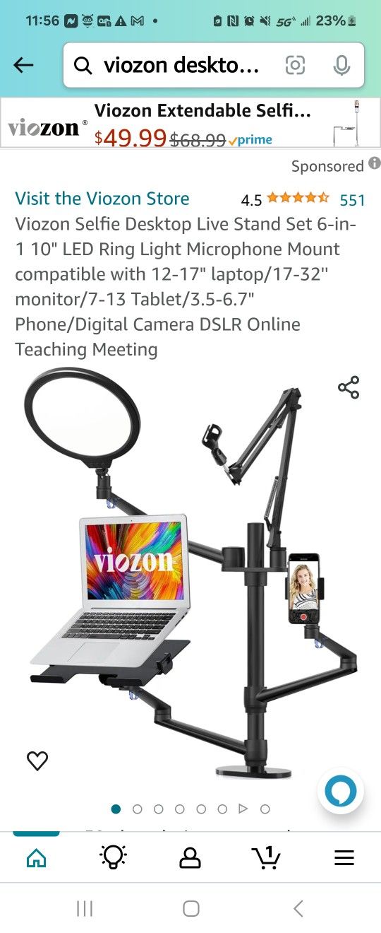 Viozon Selfie Desktop Live Stand Set 6 in 1 10