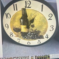 Vintage wine clock