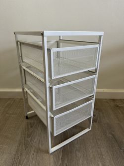 IKEA LENNART 3-Drawer Rolling Storage Unit – White