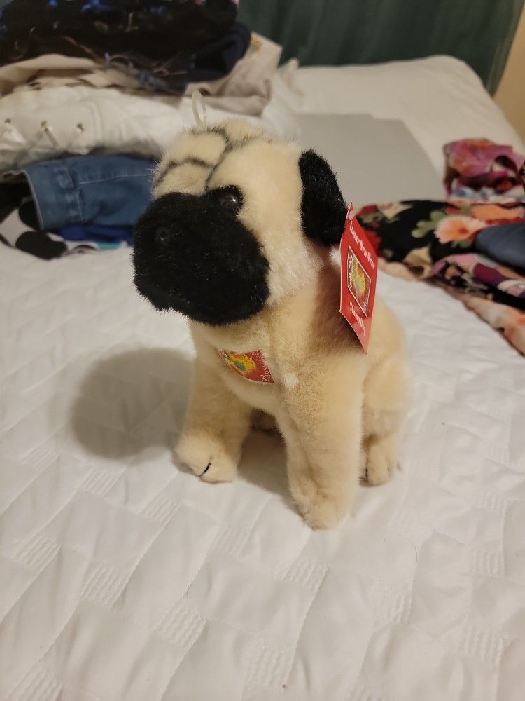 USPS Lunar New Year Stamp 2005 Stuffed Plush Pug Dog w/Tag - NEW!Â