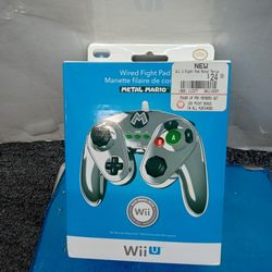 2015 Wii U Fight Pad Metal Mario Nintendo License Product 