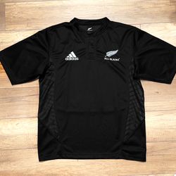 Vintage New Zealand All Blacks Rubgy 2007 Throwback Adidas Union Jersey Mens XL
