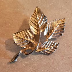 Vintage Brooch...2 Inch Leaf Design 
