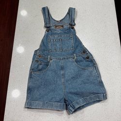 90s y2k express overalls shorts denim