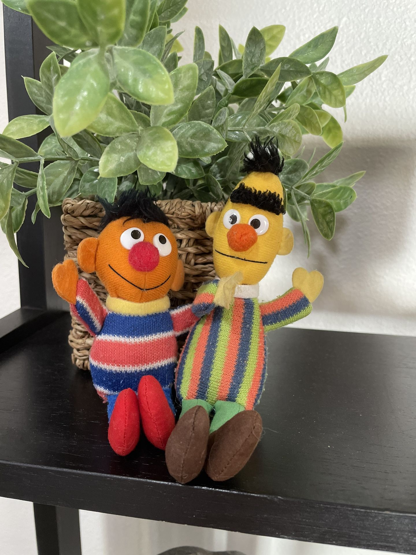 Vintage 6” Bert And Ernie Sesame Street Small Plushies - Applause - Kids Room Decor Kid Toys