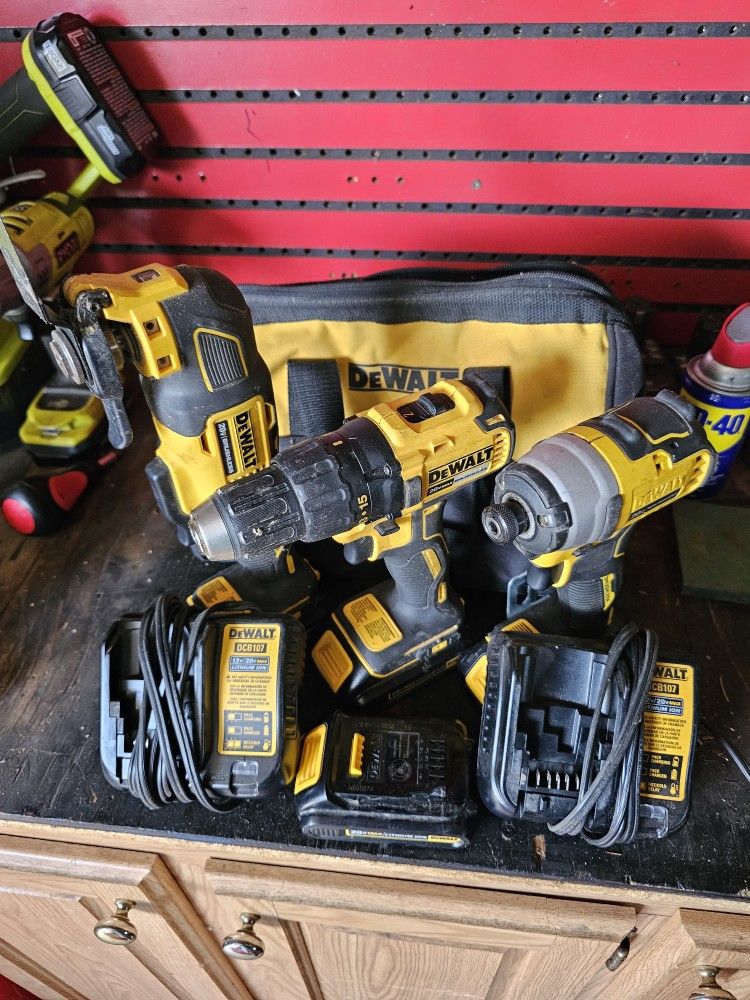 Hammer Drill and ATOMIC Impact Driver And Oscillating Multi Tool