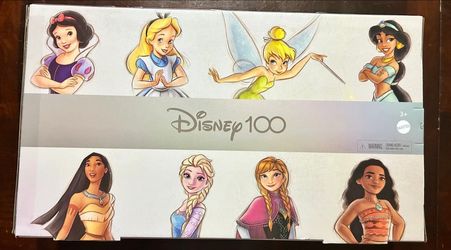 NIB! Disney Princess 100 Years of Wonder 8-Doll Set (with Factory Storage box)