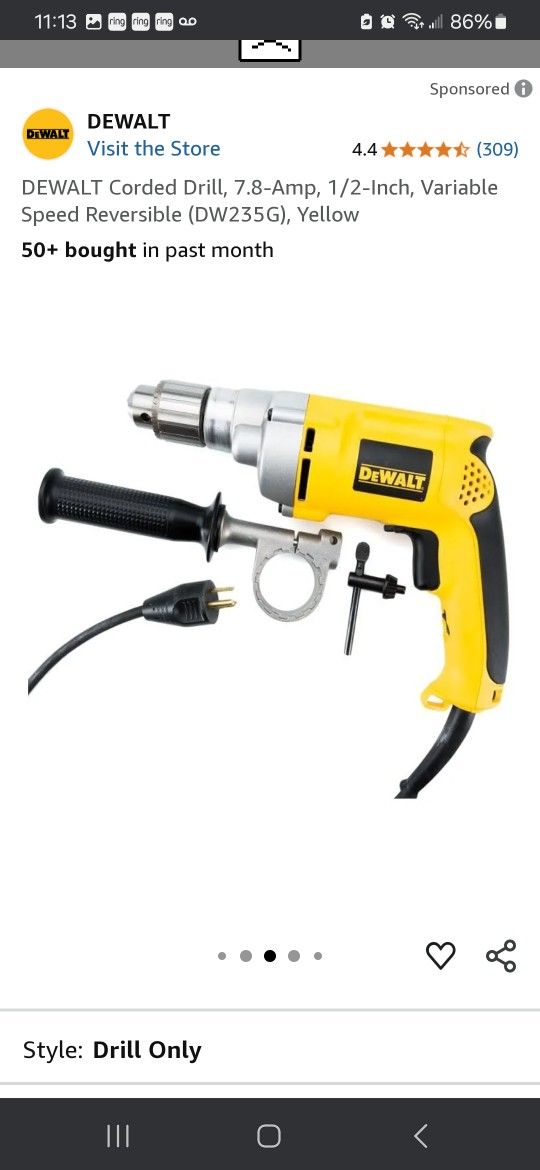 Dewalt Corded Drill