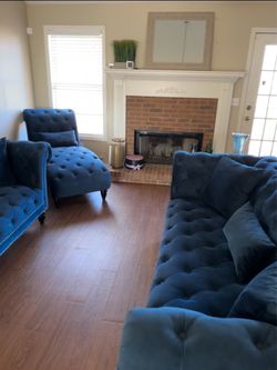 Blue Velvet furniture set
