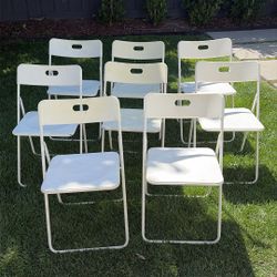 IKEA White Folding Chairs