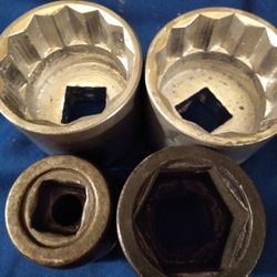 Vintage 4) VERY LARGE SOCKETS!!! 1 in. Drive Sockets 2)THORSEN 2 1/4 2) PROTO IMPACT DRY RING 13/16 ,1 9/16 Impact Dry Ring 1 in. Drive All