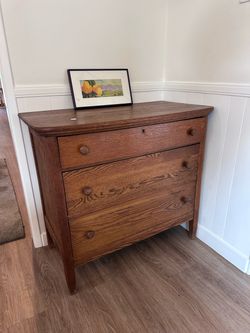 Solid Oak 3-Drawer Chest