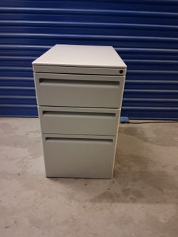 3-Drawer Metal Pedestal Filing Cabinet