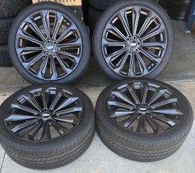 24" Cadillac Escalade V Platinum Factory Wheels Tires