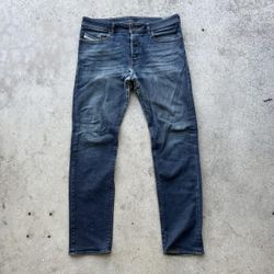Diesel BUSTER Stretch Dark Blue Jeans Distressed