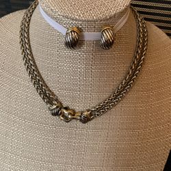 Beautiful Imported Chain With Matching Clip In Earrings 