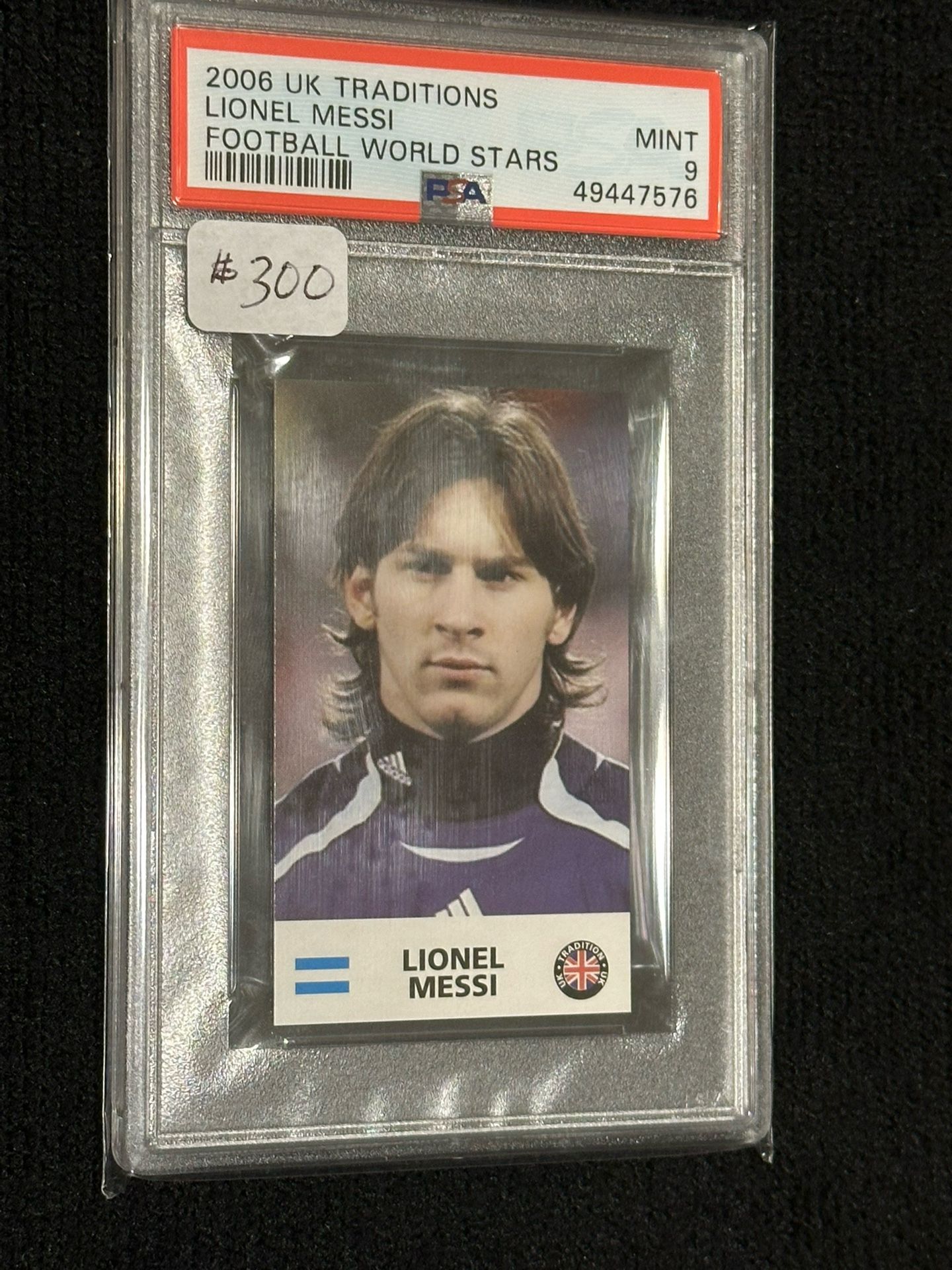 * 2006 UK TRADITIONS * LIONEL MESSI * FOOTBALL WORLD STARS * 3rd Year * PSA 9 CERTIFIED