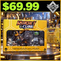Ratchet & Clank Limited Edition Vinyl Figures ESC-Toy PlayStation 2018 Boxed