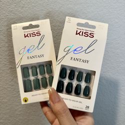 See Of 2, New Kiss Nail Press On Green 