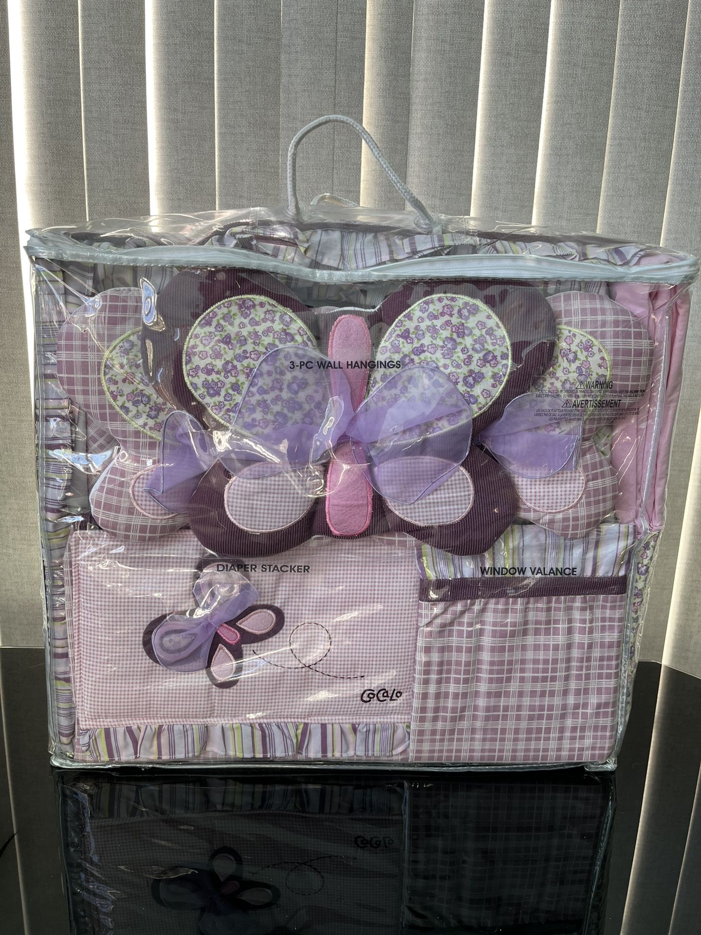 New. Sugar Plum 9 Piece Baby Crib Bedding Set