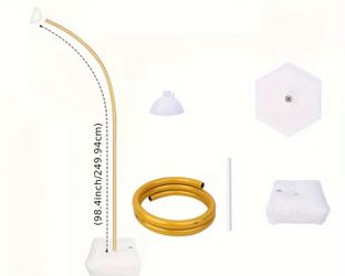 8.2 ft Gold Balloon Arch Stand, Free Bending Shape Balloon Arch Kit