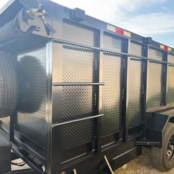 New 14ft Long Scissor Lift Hydraulic Dump Trailer Fully Loaded 💠