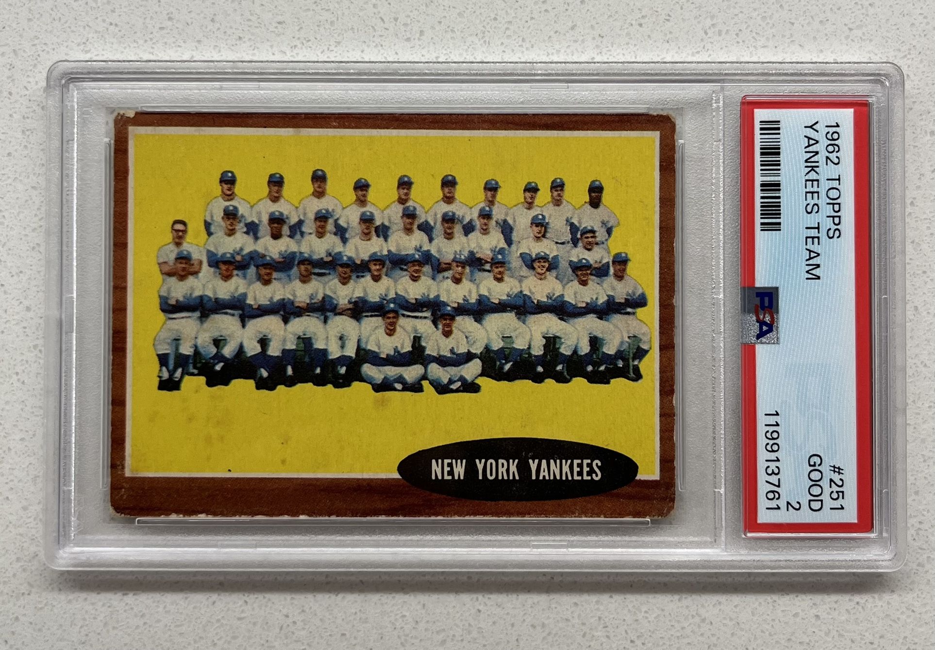 Vintage Yankees Team Baseball Card