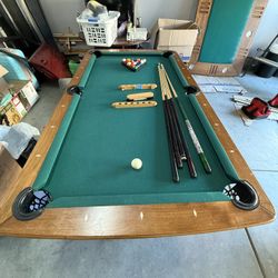 Pool And Poker Table 