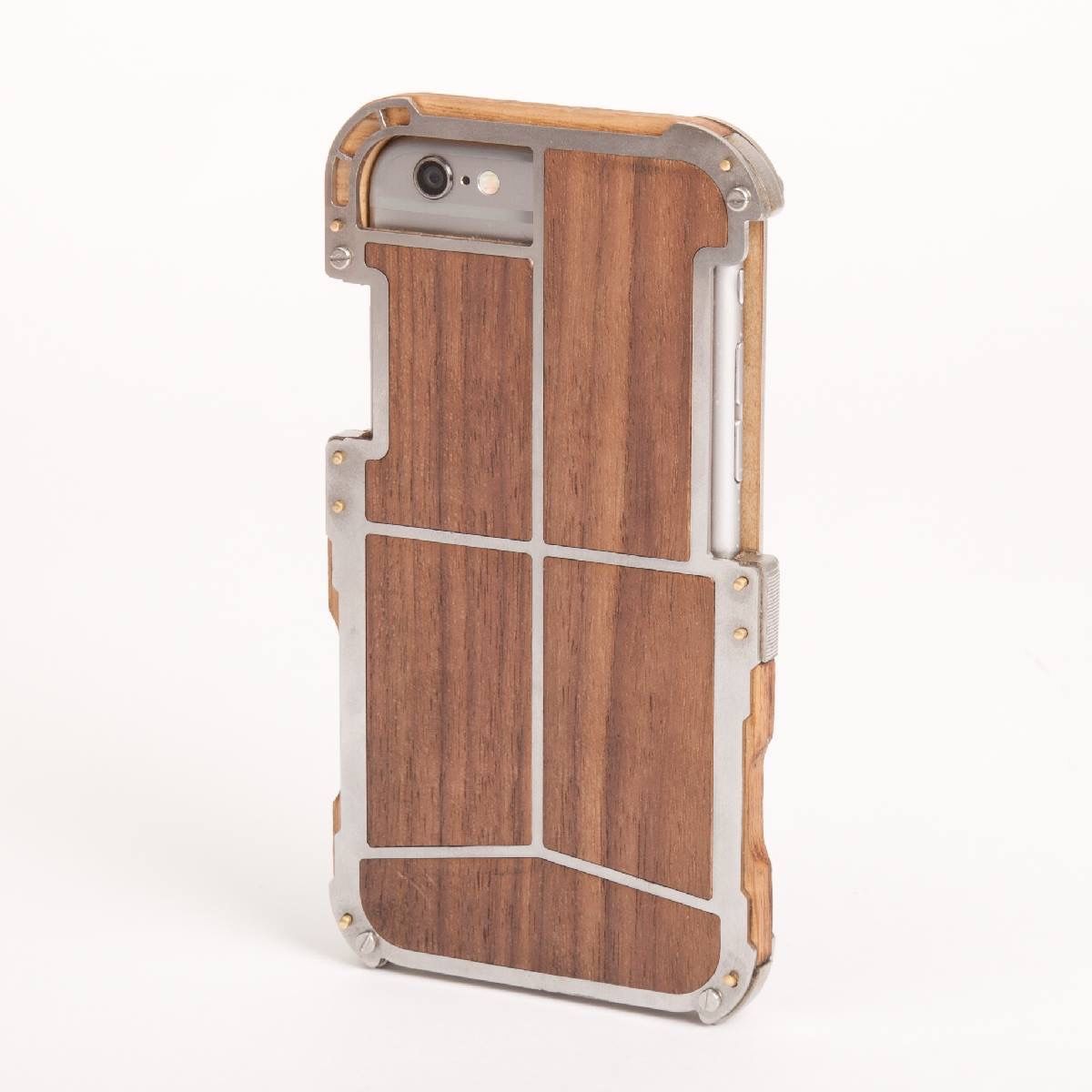 Wood And Metal And Brass Phone Case For iPhone 7 Plus