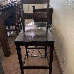 Tres Bar Stool De Madera Nuevos 