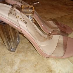 Shein Clear Heels  Size 6.5