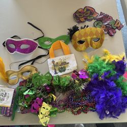 Assorted Mardi Gras Supplies