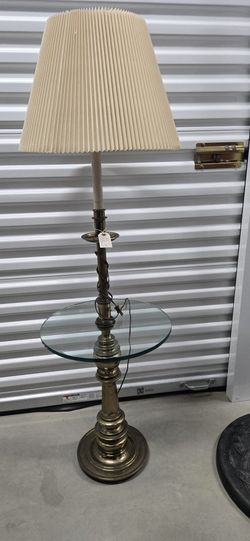 Vintage Mid CENTURY  Brass Lamp And Tray