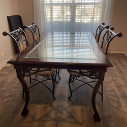Ashley Scroll Dining Table And 4 Chairs 