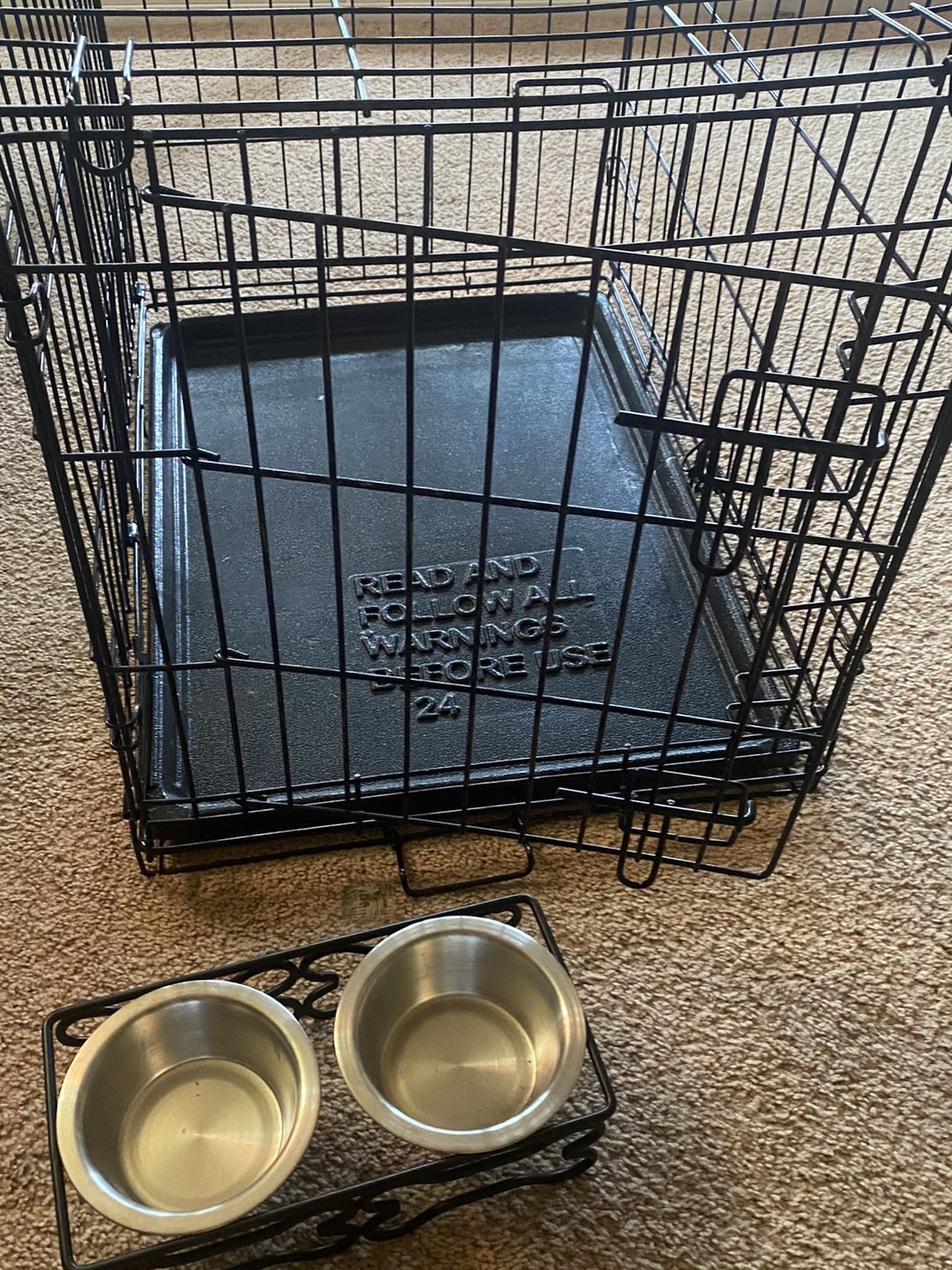Puppy Starter Kit (crate, bowls, bed) 