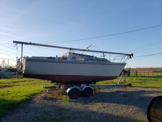 Sail Boat And Trailer