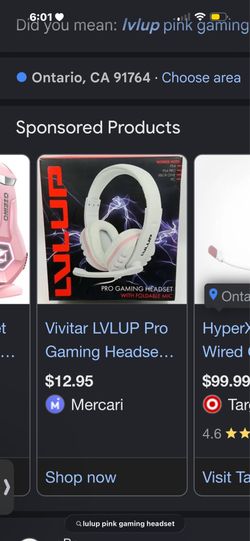 LVLUP PINK GAMING HEADSET
