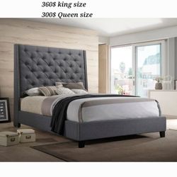 KING BED FRAME NEW BED IN THE BOX(NO MATTRESS)