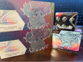 Pokémon Prismatic Evolution SPC & Chaos Rising PC ETB and Booster Box