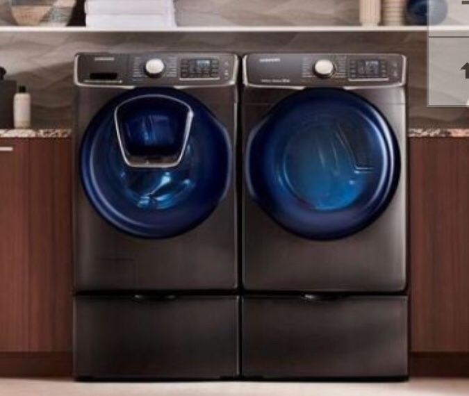 New Samsung AddWash 4.5-cu ft High Efficiency Washer and dryer set