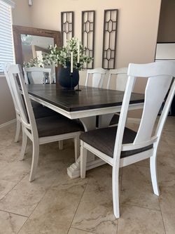 Solid Wood Dining Table + 6 chairs