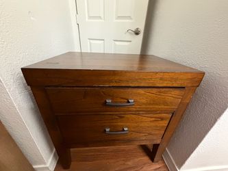 Wooden 2-Drawer Nightstand / Side Table