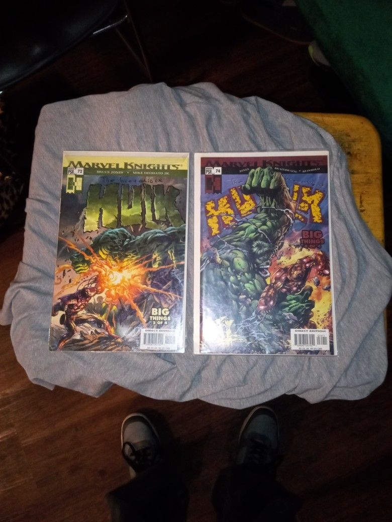 2 Comics Books The Incredible Hulk