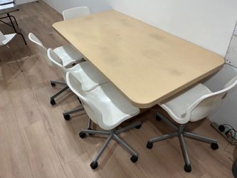 CONFERENCE TABLE AND 5 CHAIRS